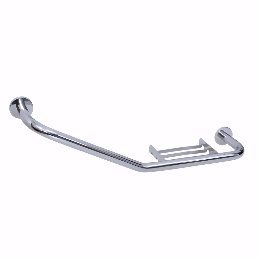 Asa de bañera en Acero Inox/Pulido serie Máxima con jabonera