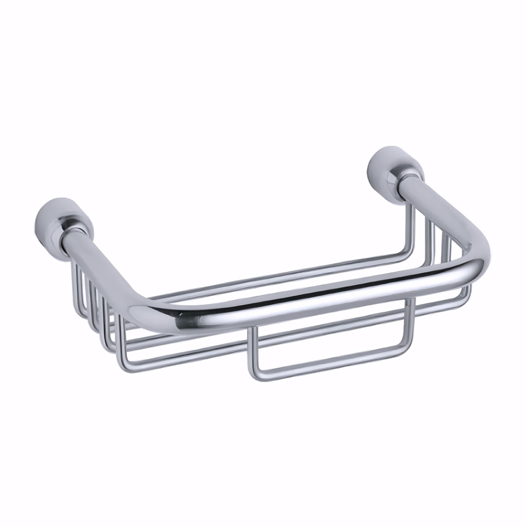 [0600014] Jabonera de baño en Acero Inox/Pulido serie Máxima rejilla pequeña