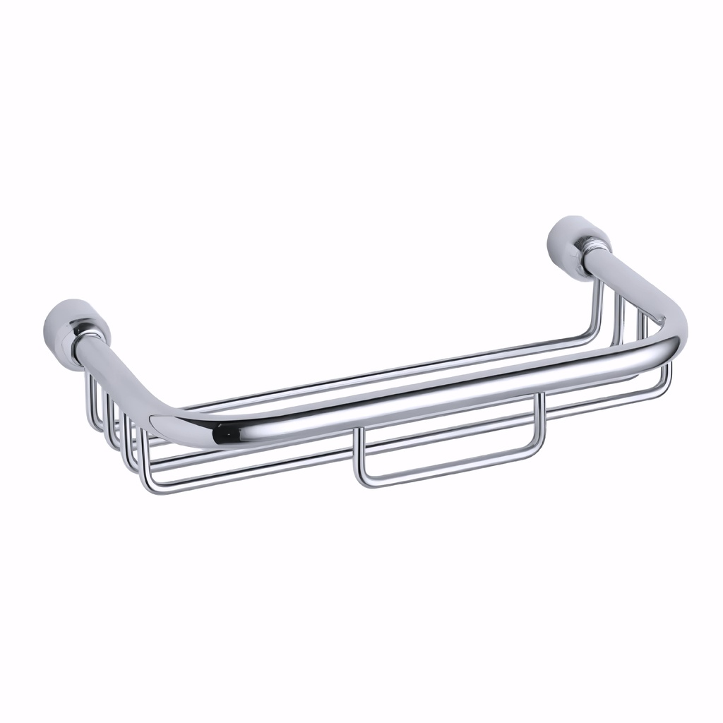 Jabonera de baño en Acero Inox/Pulido serie Máxima rejilla mediana