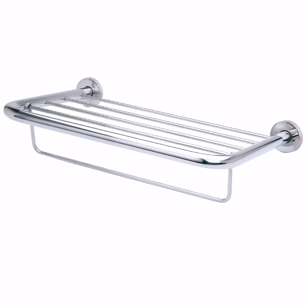 [0700011] Toallero repisa en Acero Inox/Pulido serie Máxima con barra
