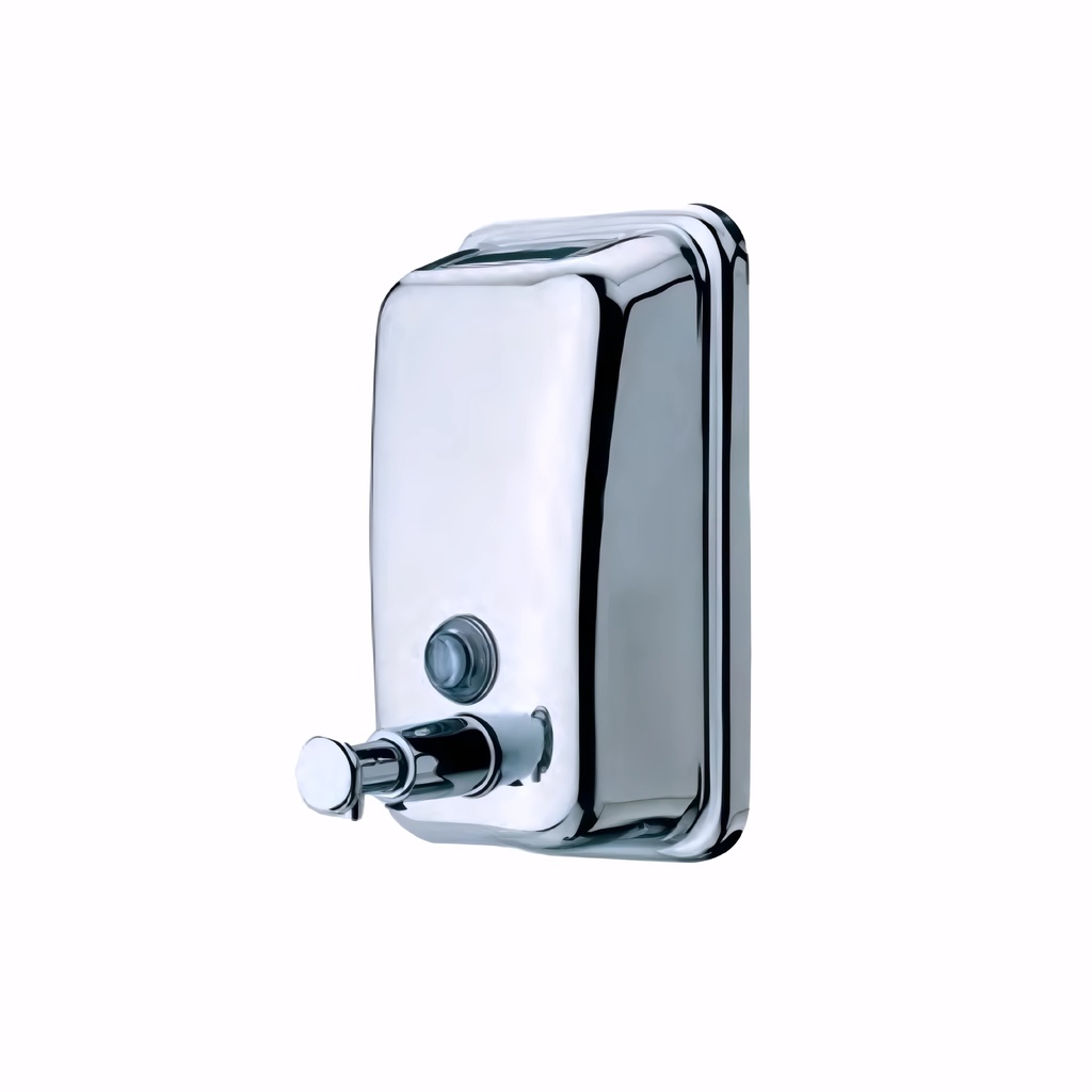 [1601218] Dosificador de gel en Acero inox / Brillo 500 ml pulsador rellenable