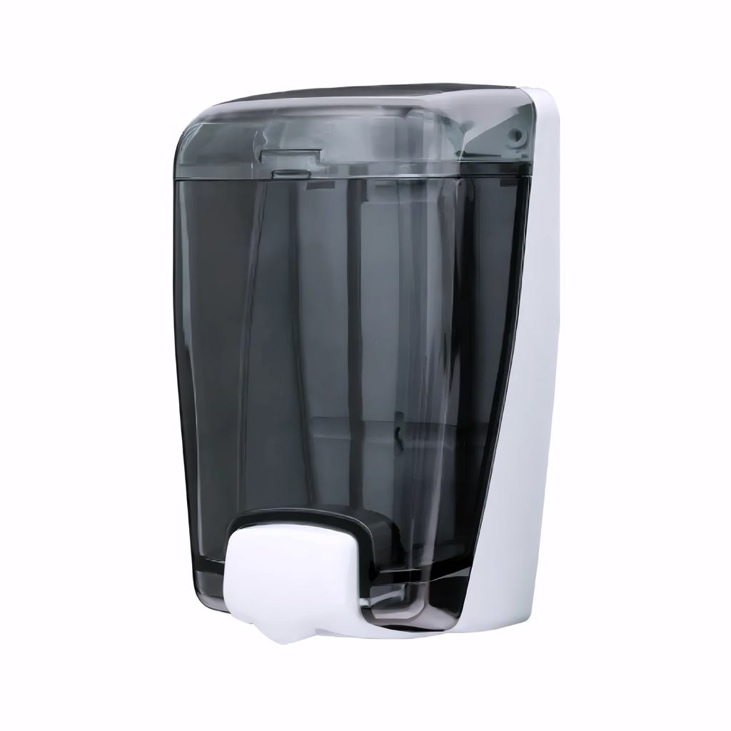[1604647] Dosificador de gel en Plástico / Blanco y fumé 1000 ml pulsador rellenable