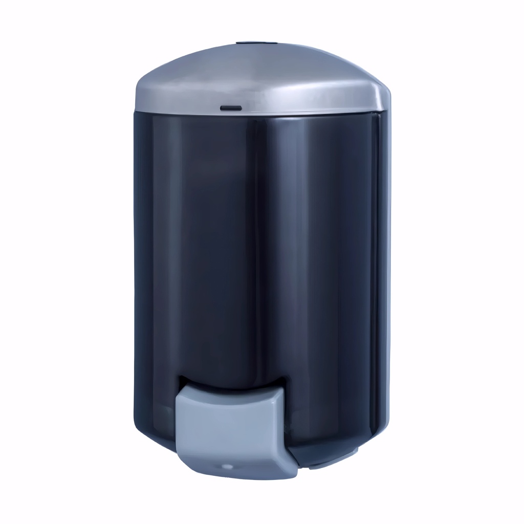 Dosificador de gel en Plástico / Fumé (tapa en acero inox) 900 ml pulsador rellenable Aitana