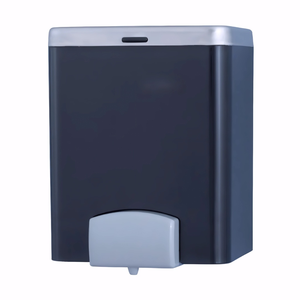 [1605706] Dosificador de gel en Plástico / Fumé (tapa en acero inox) 1400 ml pulsador rellenable Total Visión