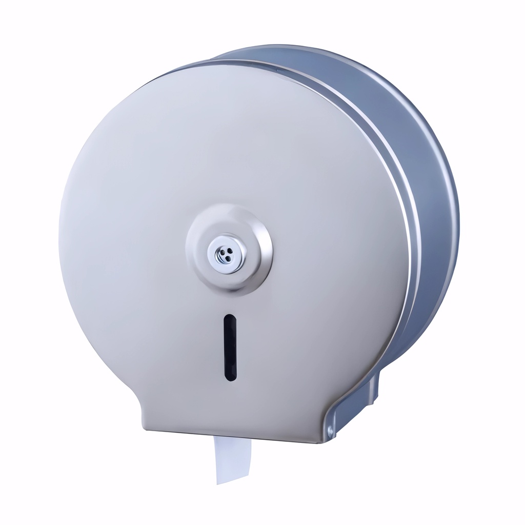 [1800011] Dispensador papel higiénico Industrial en Acero inox / Satinado Ø rollo 190 mm