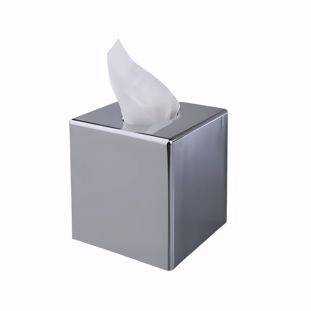 [2101002] Porta servilletas faciales en Plástico Cromado Cubo