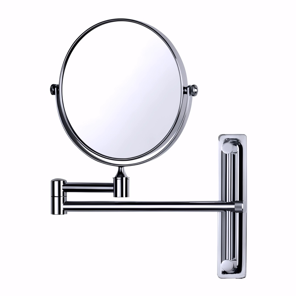 [2410104] Espejo de aumento 2 brazos / 2 caras x 3 aumentos Redondo Ø14,5 cm