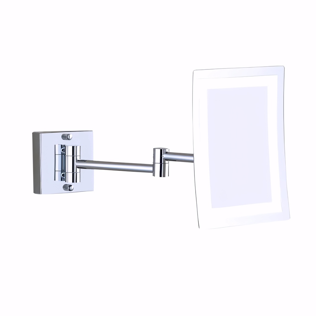 [2432508] Espejo de aumento 2 brazos / 1 cara x 3 aumentos con luz Rectangular