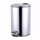 Papelera con pedal en Chapa de acero pulido 12 L tapa con caída lenta Return