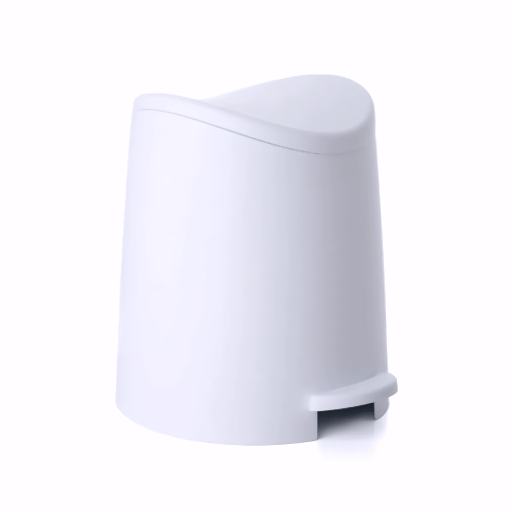 [4002000] Papelera con pedal en Plástico blanco 3 L