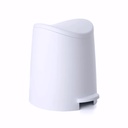 Papelera con pedal en Plástico blanco 3 L