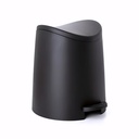 Papelera con pedal en Plástico negro 3 L