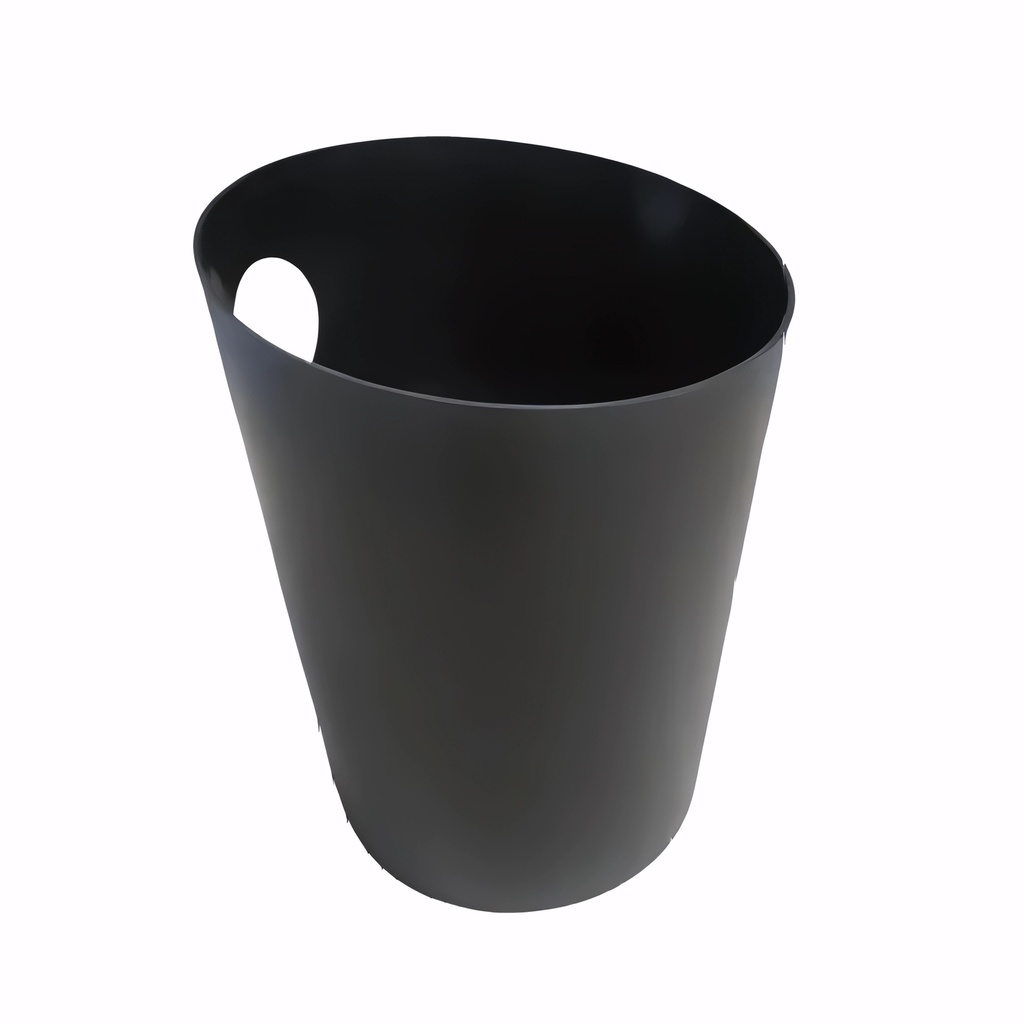 Papelera en Plástico negro 10 L cónica