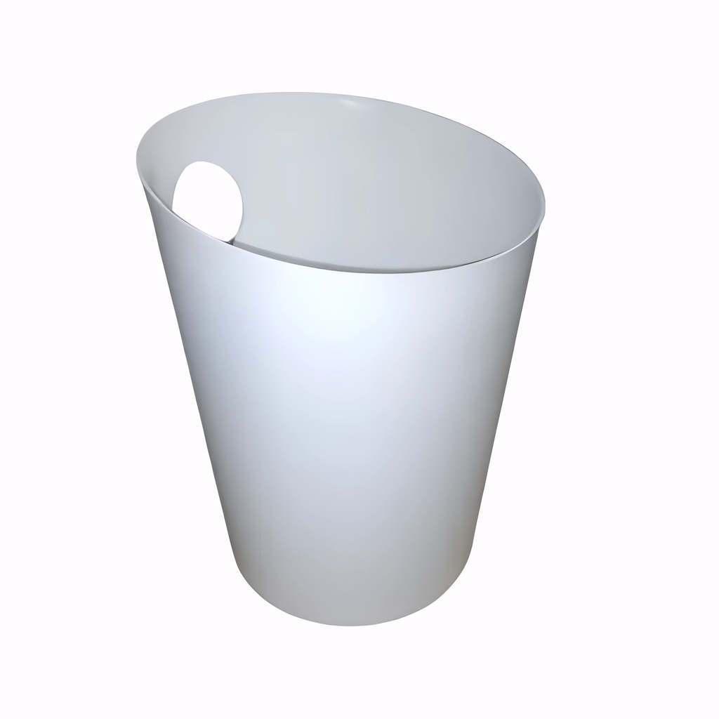 Papelera en Plástico blanco 10 L cónica