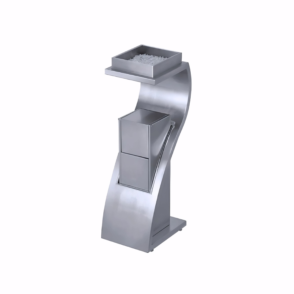Papelera cenicero en Acero inoxidable satinado 2 L