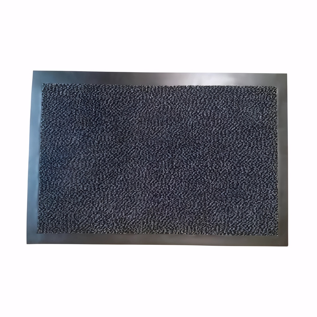 [5101030] Alfombra polvo y agua color gris en Polipropileno, poliéster colback y base vinilo 90x60 cm